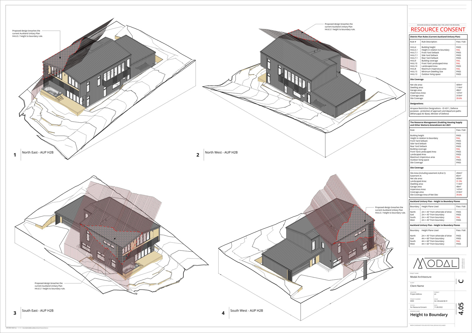 Modal Architecture Bespoke Design Process Resource Consent Package 3D View