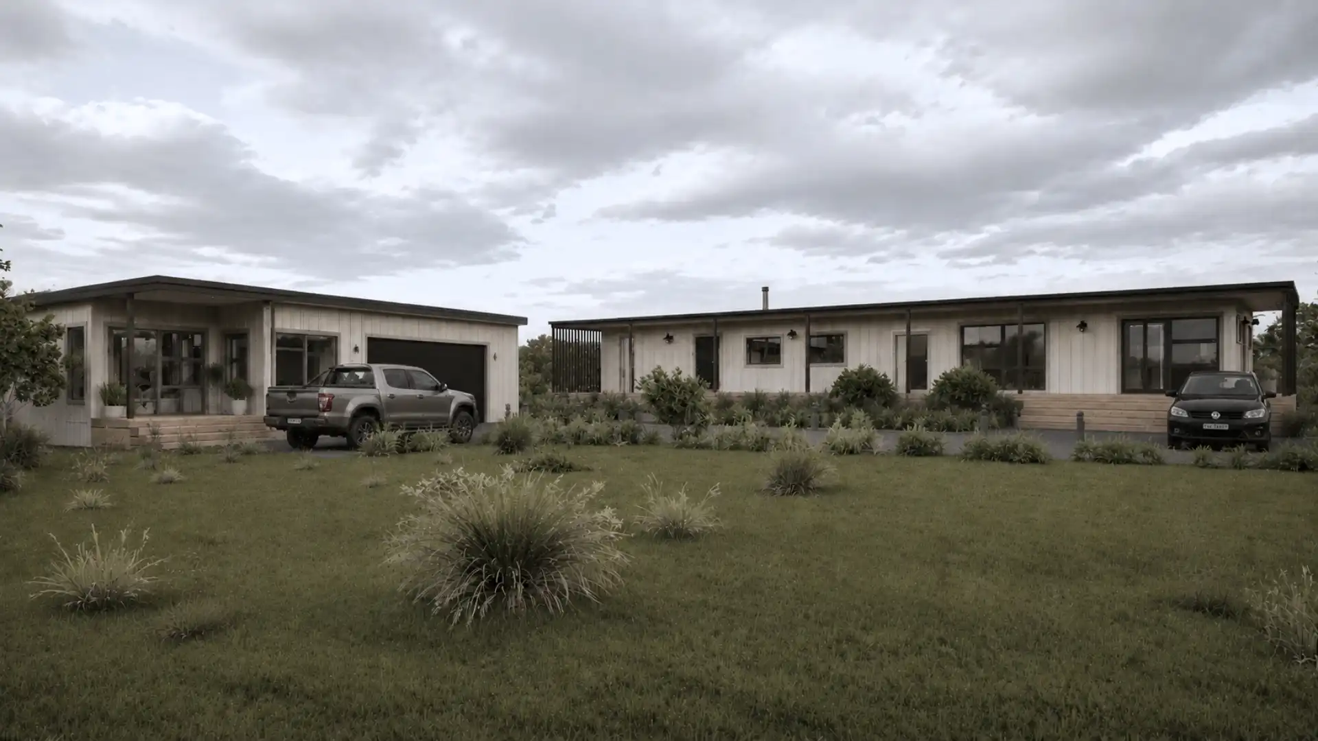 Exterior view of Donovan in Masterton, Wairarapa, designed by Modal Architecture.
