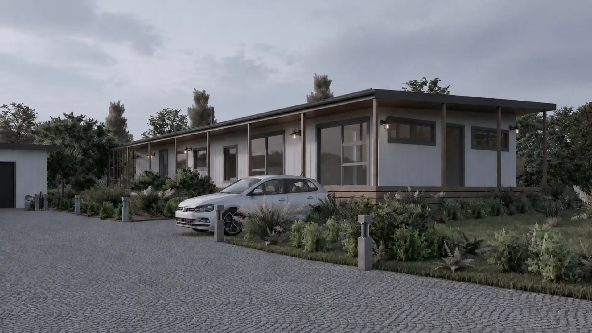 Exterior view of Donovan in Masterton, Wairarapa, designed by Modal Architecture.