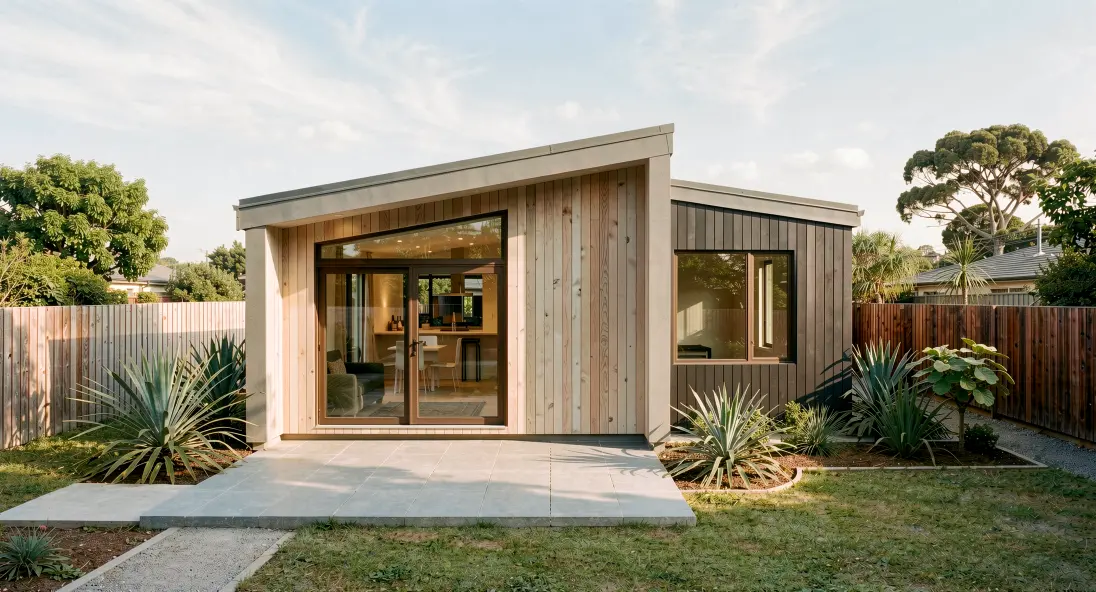 Oak One from Modal Architecture's Nest Series. Explore a 1-bedroom, 52.2 m² home, PD floor plans, elevations and site study options.