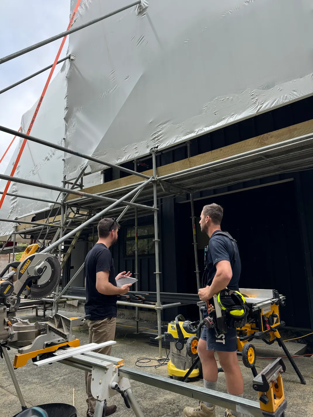 Modal Architecture residential project site meeting with builder in New Zealand