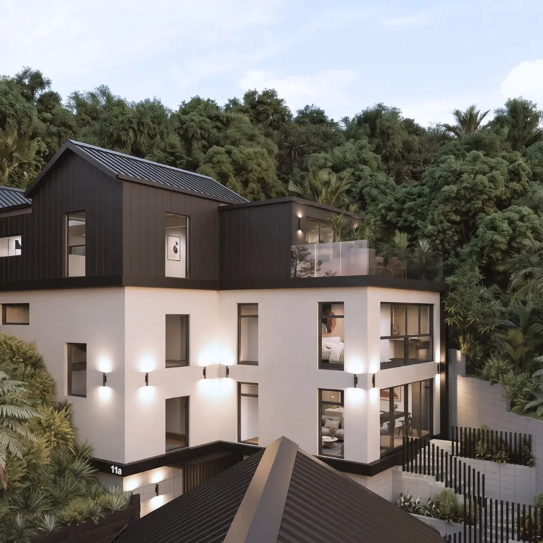 Modal Architecture residential architectural designers steep wellington hill site