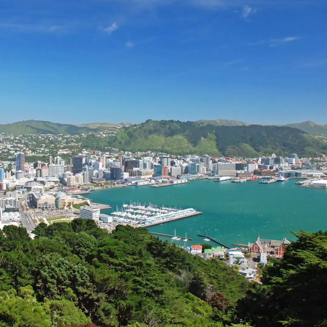 Wellington city and harbour, New Zealand, where Modal Architecture provides residential architectural design services for new homes, renovations and extensions.