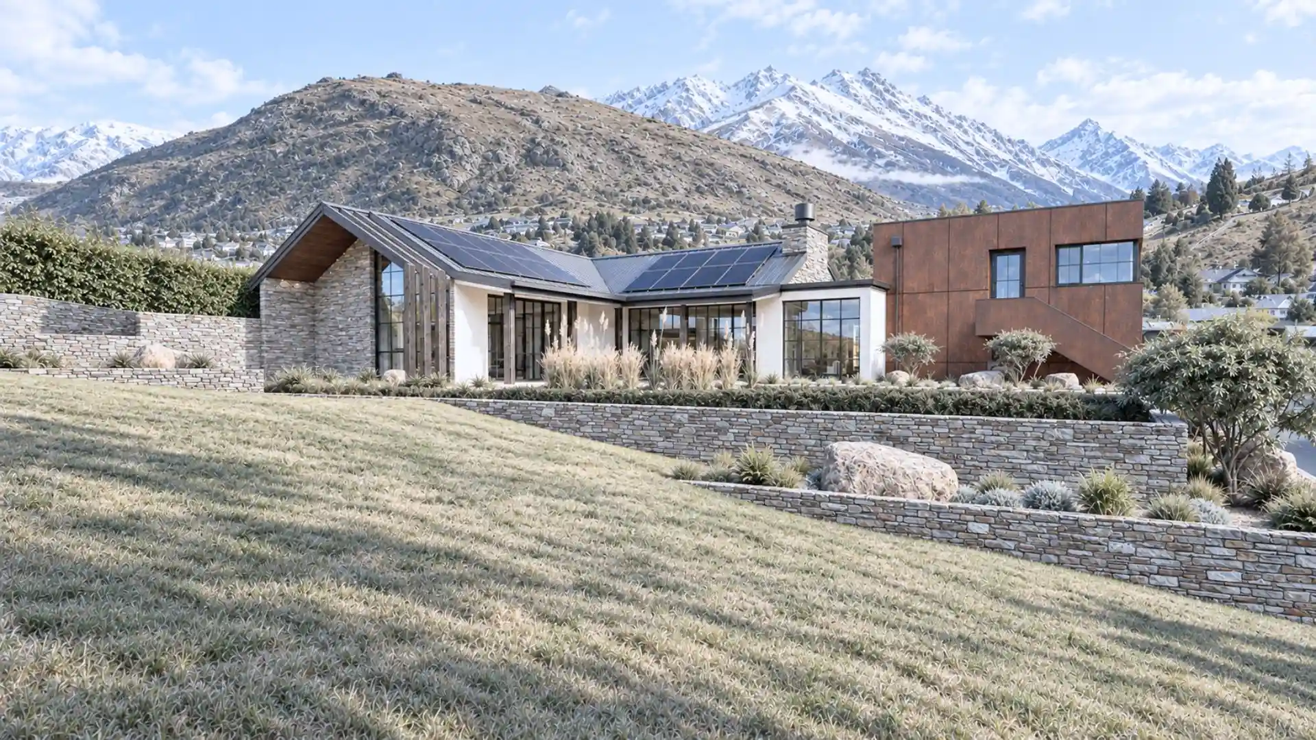 Contemporary New Zealand home designed by Modal Architecture, showcasing considered residential architecture and modern indoor outdoor living.