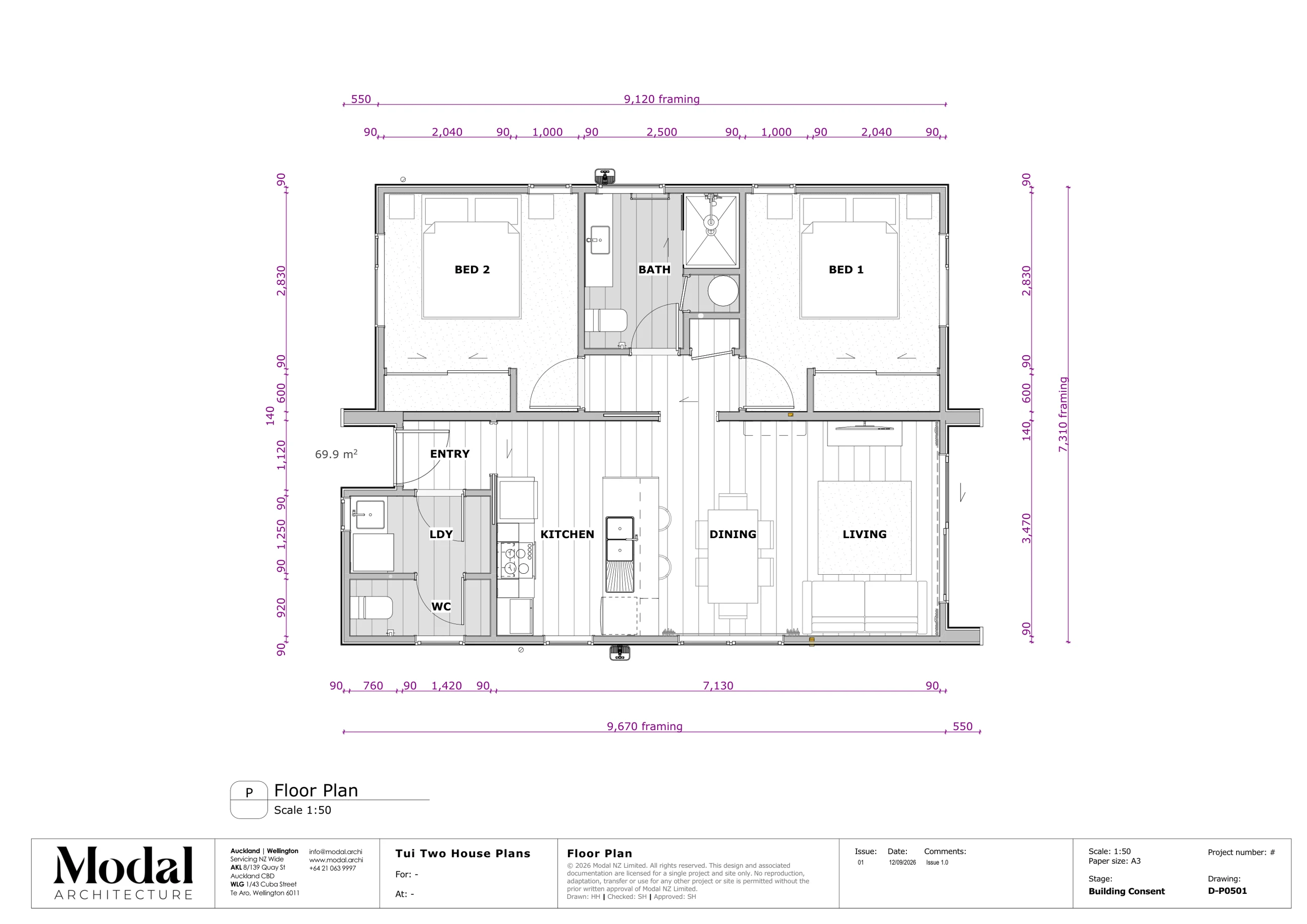 Tui Two Modal Architecture Nest Series floor plan