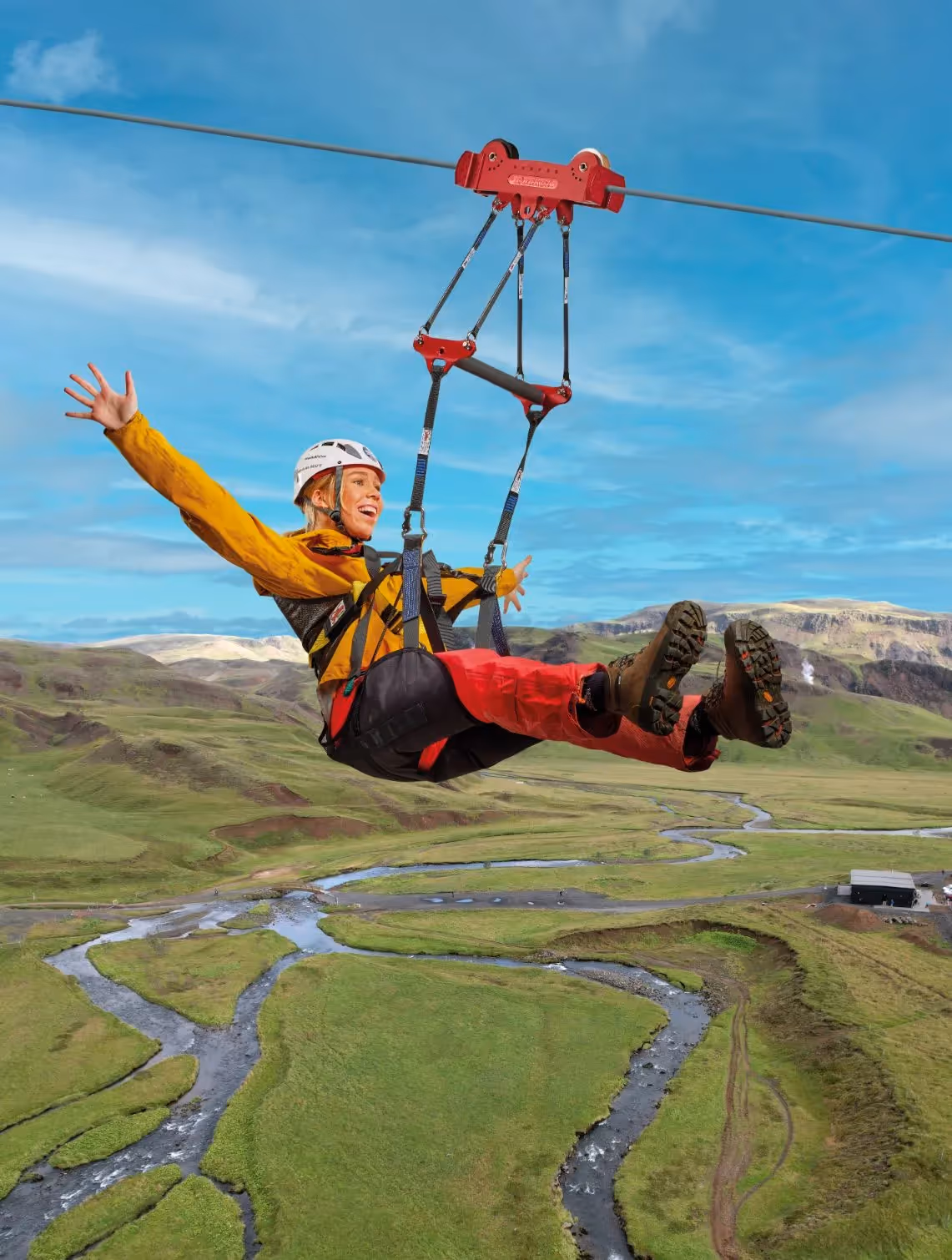 Experience the Mega Zipline Iceland adventure from Hveragerdi - standard ticket