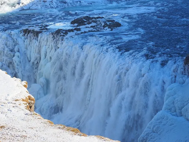 gullfoss, waterfall, flow