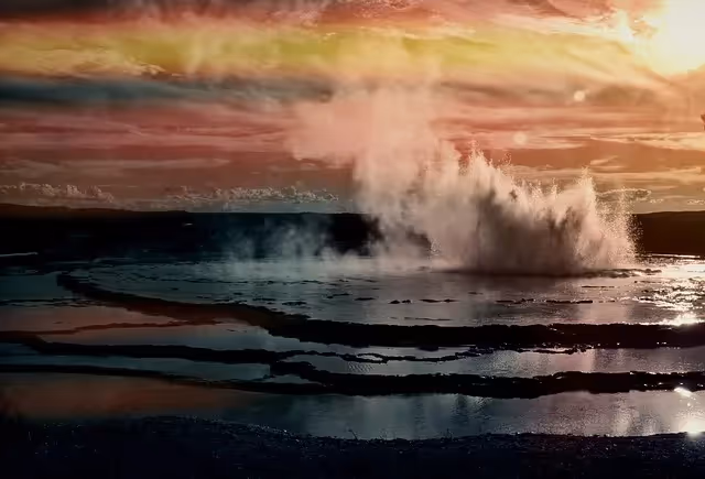 yellowstone, national park, geyser