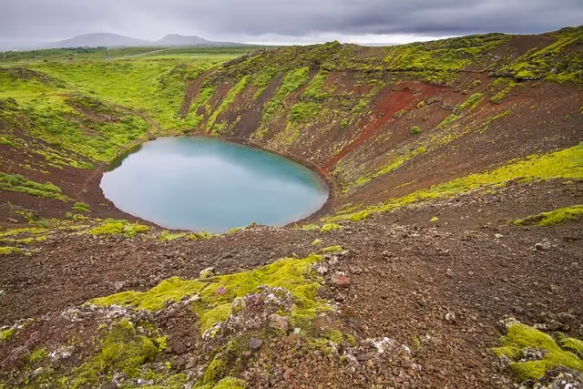 volcano, crater, volcanic crater