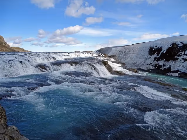 waterfall, iceland, gullfoss