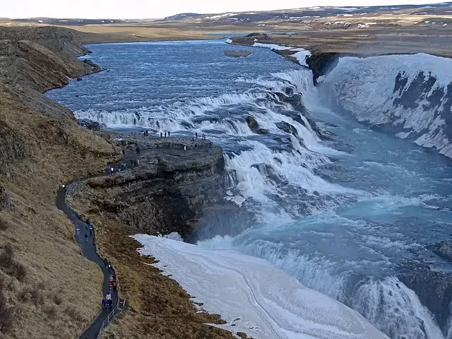 gullfoss, iceland, water