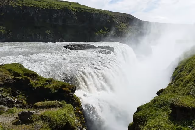 Exploring Gullfoss Waterfall