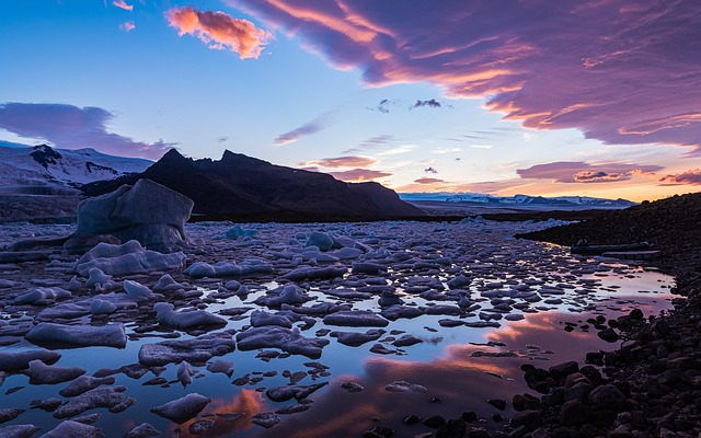 lagoon, ice, glacier