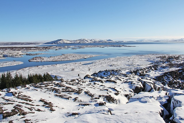 lake, mountain, thingvellir national park