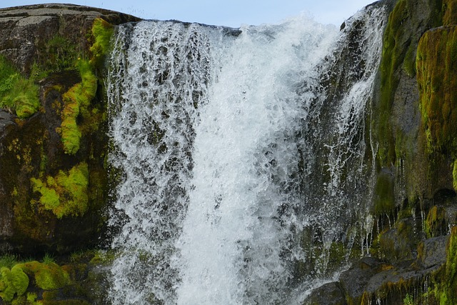 iceland, thingvellir, waterfall