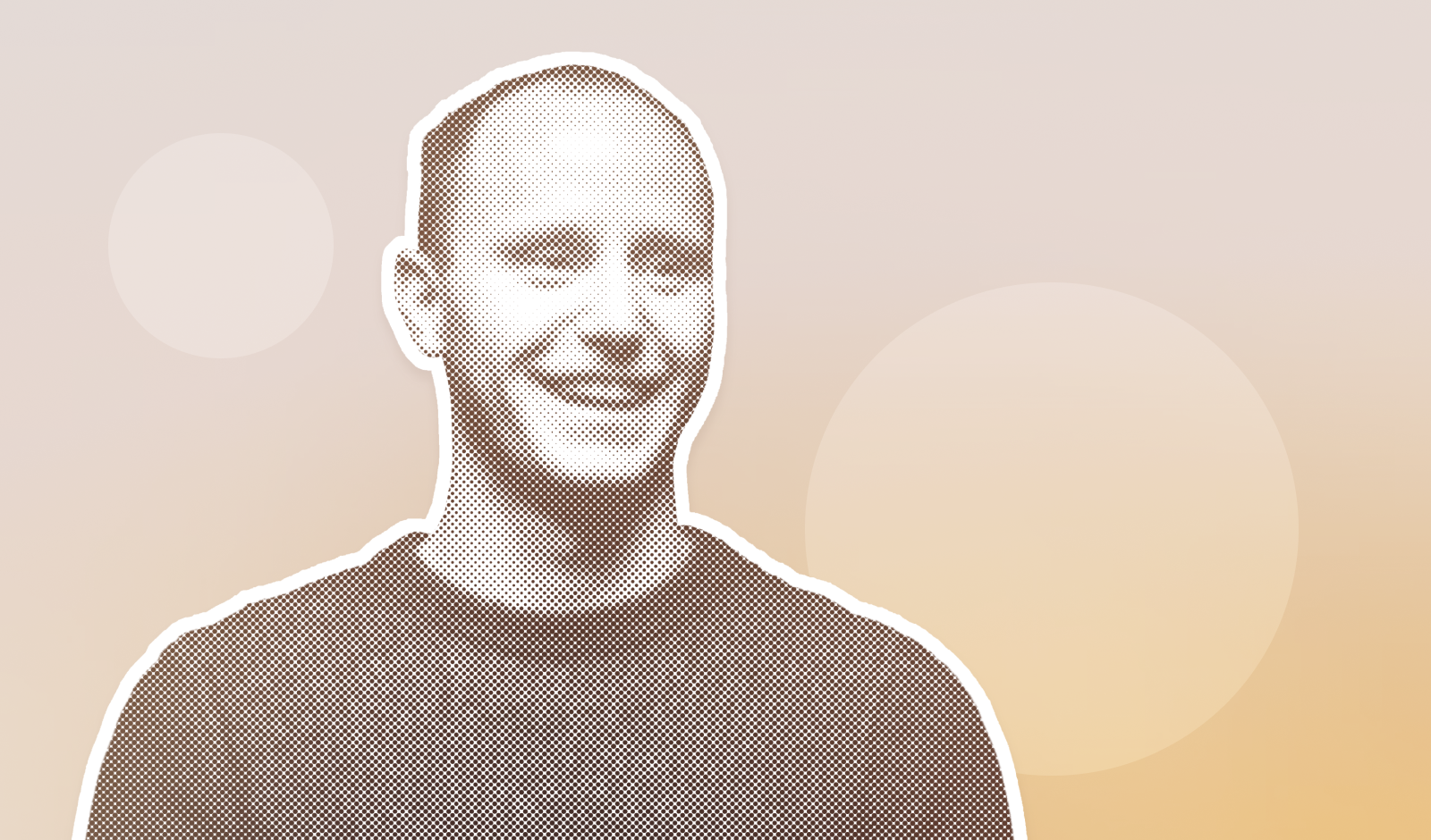 Stylised portrait of Professor Mark Faghy, a research partner collaborating with Visible on Long Covid and chronic illness studies.