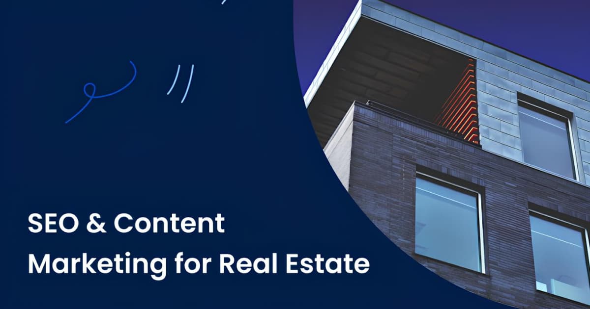 Cover for SEO and Content Marketing Strategies for Real Estate Companies Guide