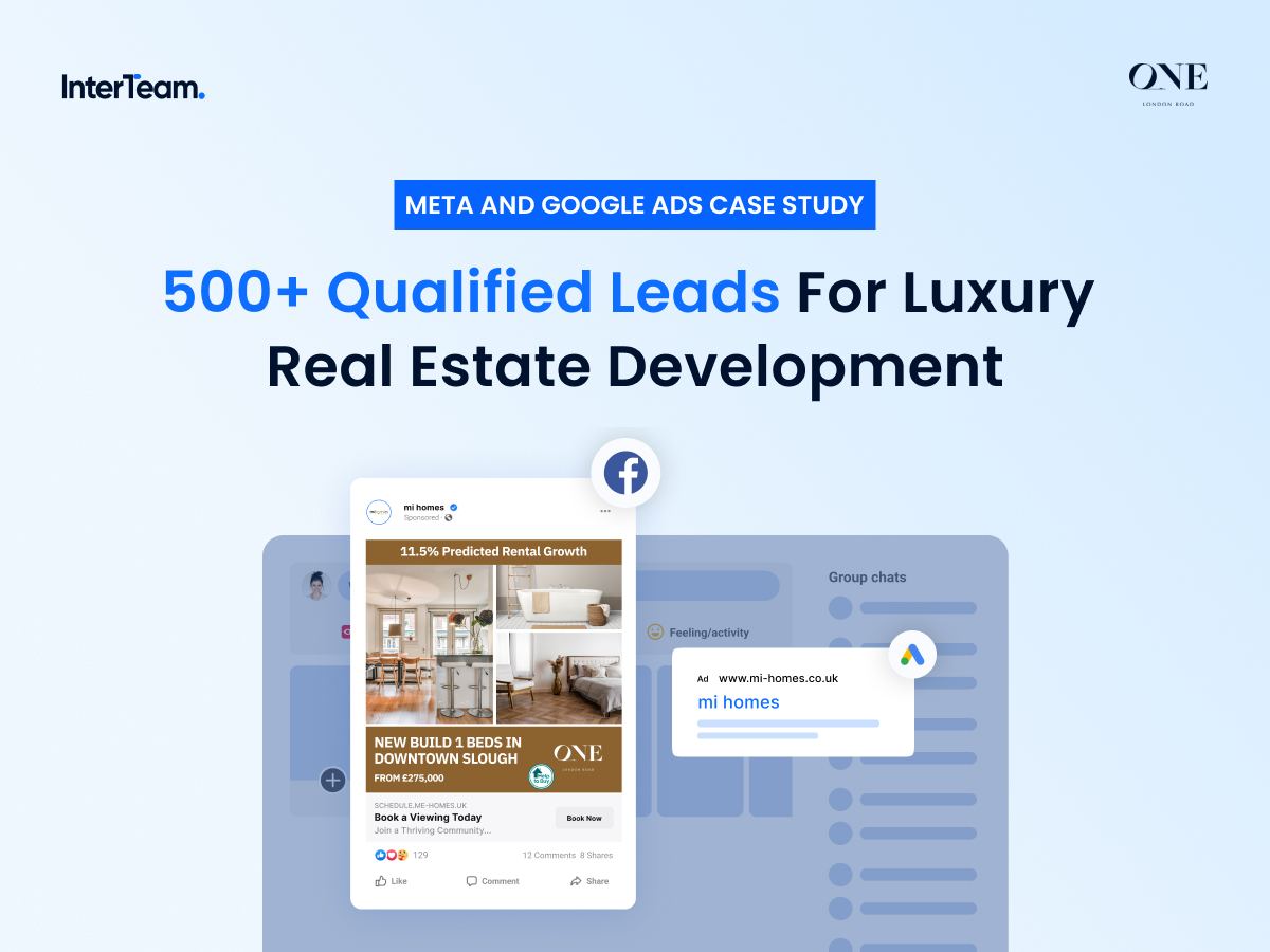 Cover for One London Road, a advertising a real estate development on Google and Facebook.