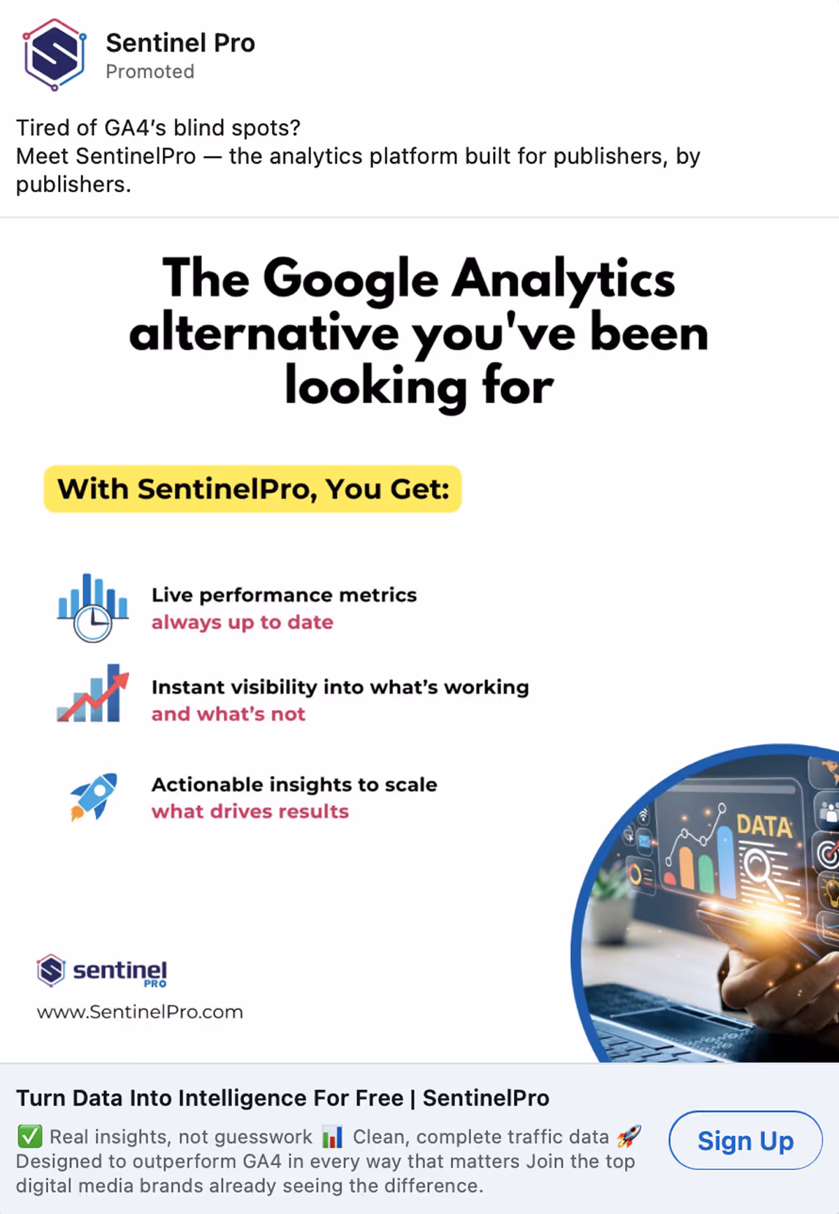 Screenshot of a linkedIn ad