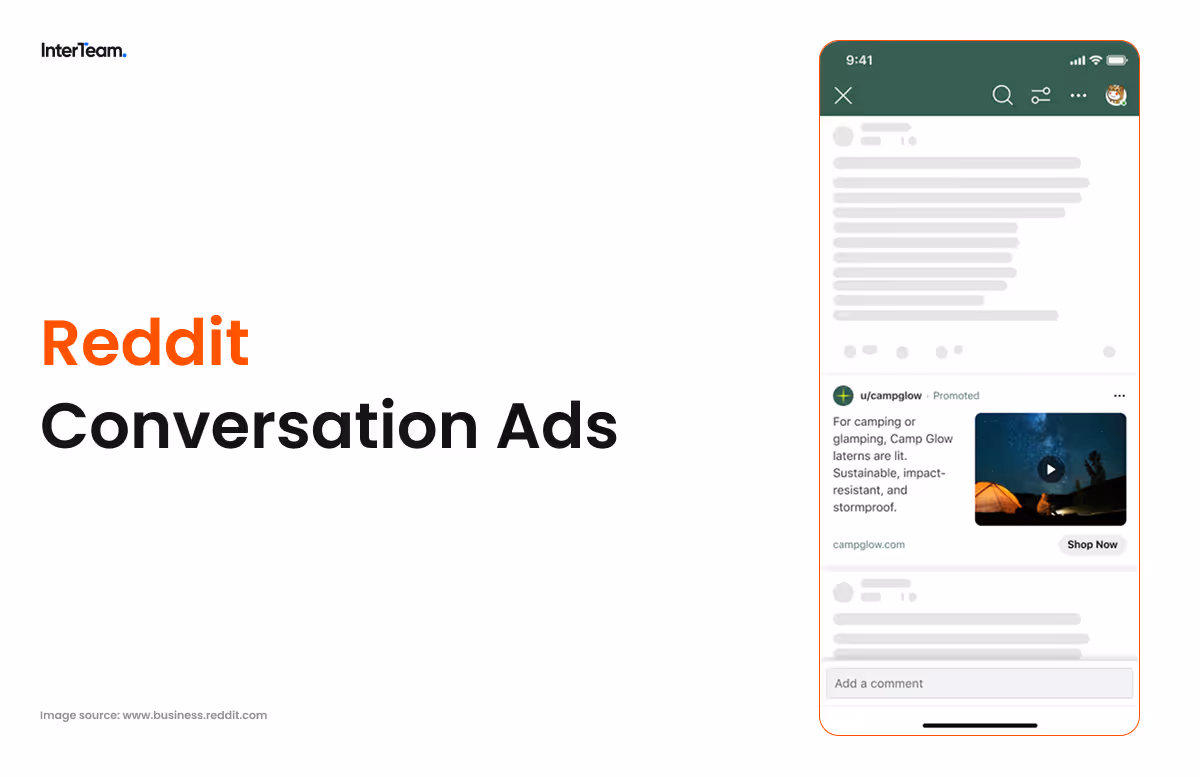 Reddit ad with video and call-to-action in a subreddit thread.