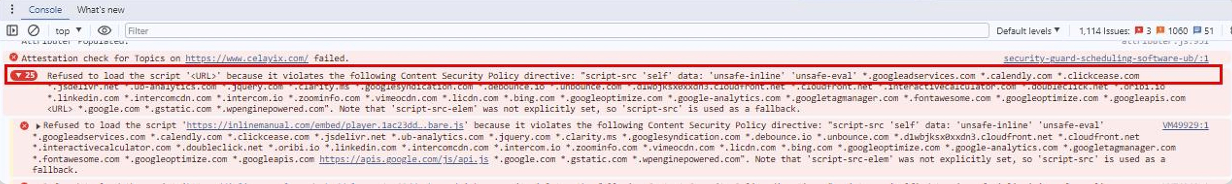 Script error blocking InterTeam’s conversion tracking codes from firing back to the ad platforms.