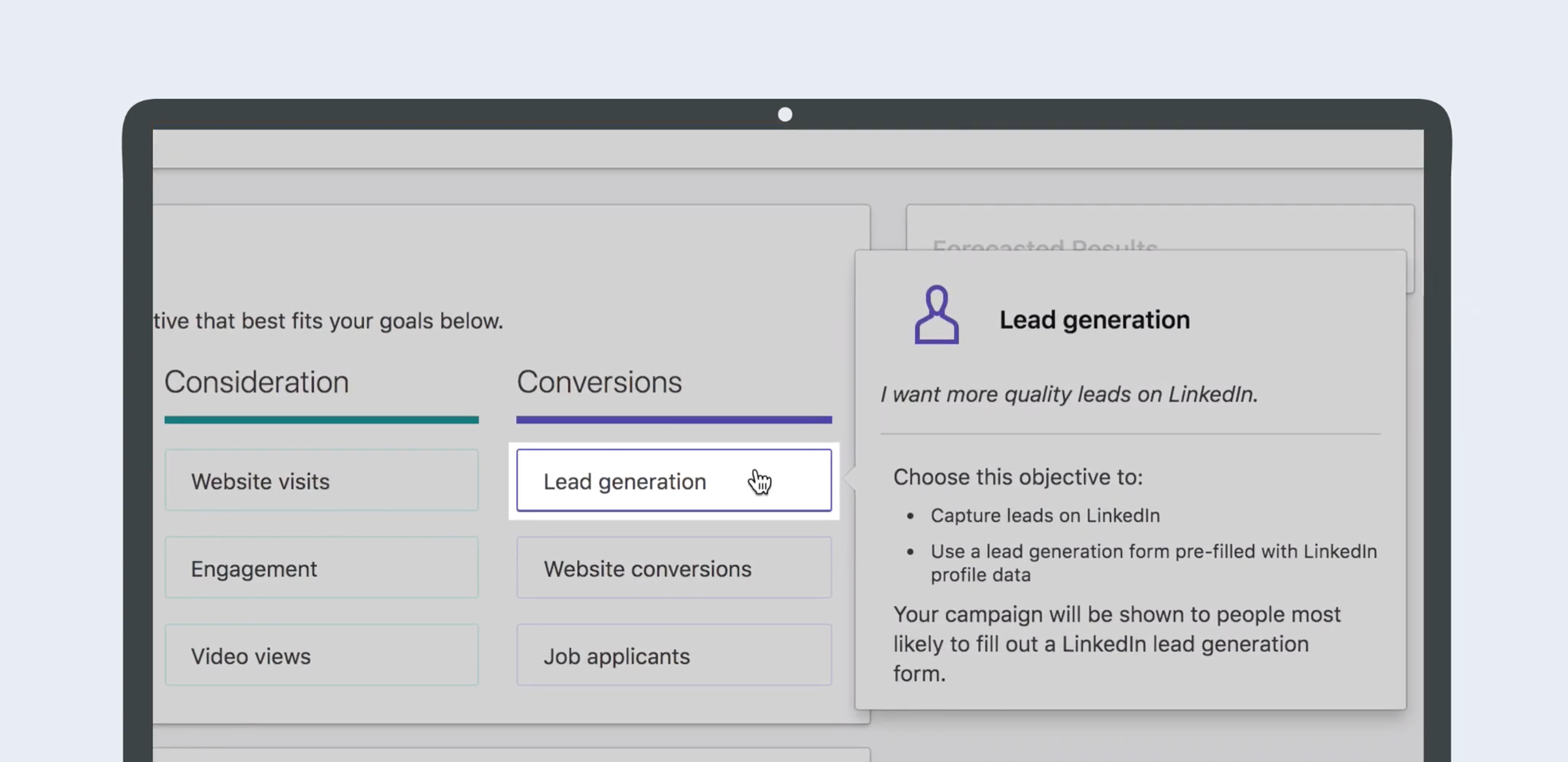 Campaign Manager with Lead Generation objective selected.