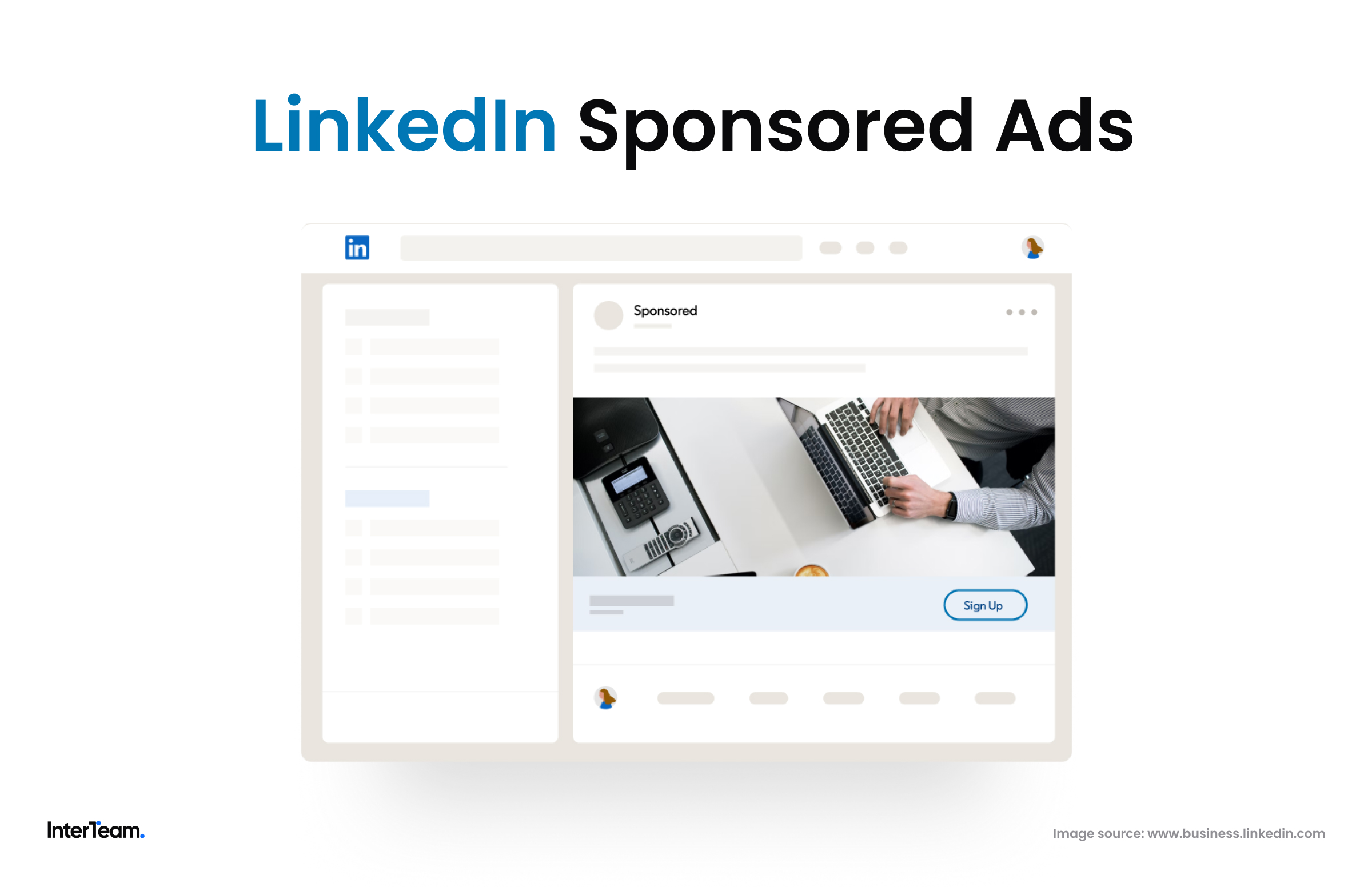 Example of LinkedIn Sponsored Ads displayed in the feed.