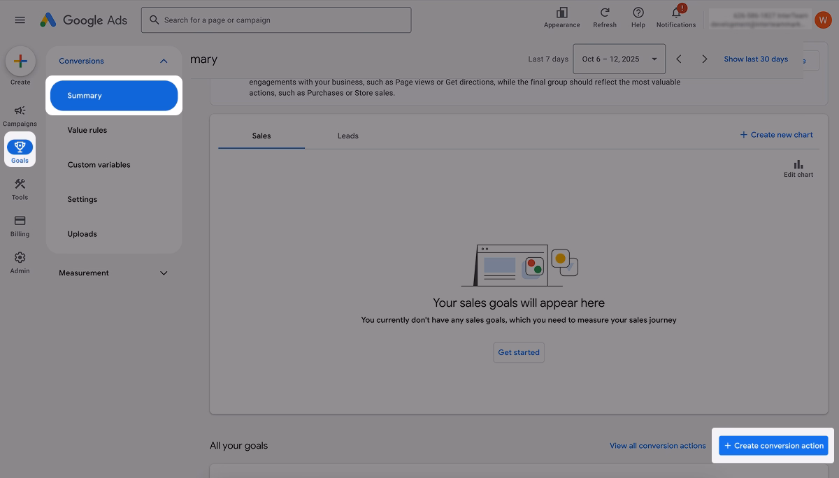 Google Ads Conversion Setup.