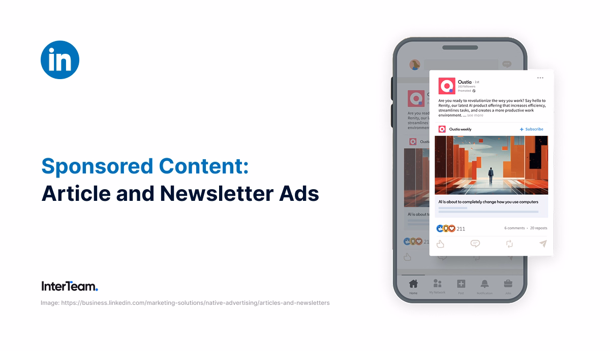 LinkedIn Article and Newsletter Ads