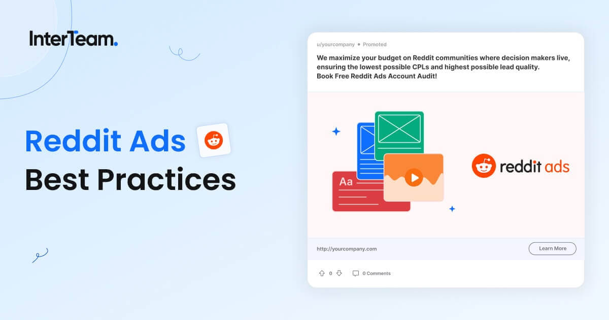 Reddit Ads best practices graphic with creative assets, community targeting, and brand messaging tips.