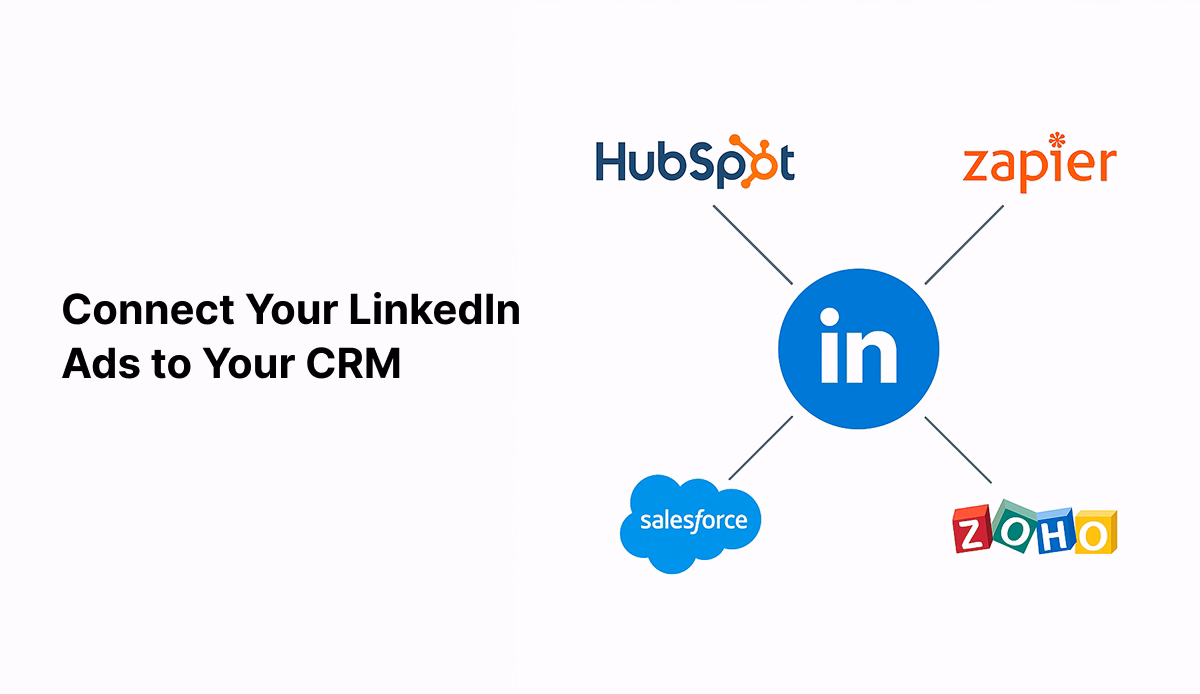 LinkedIn Ads CRM integration diagram.
