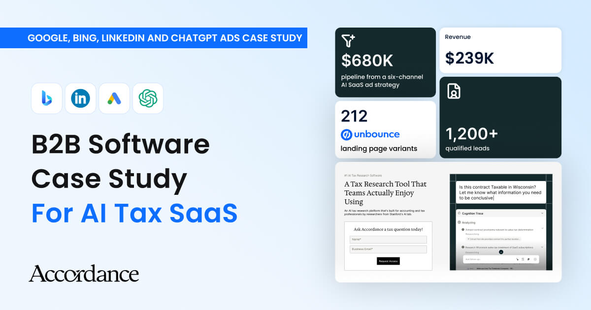 B2B Paid Media Case Study for AI Tax SaaS