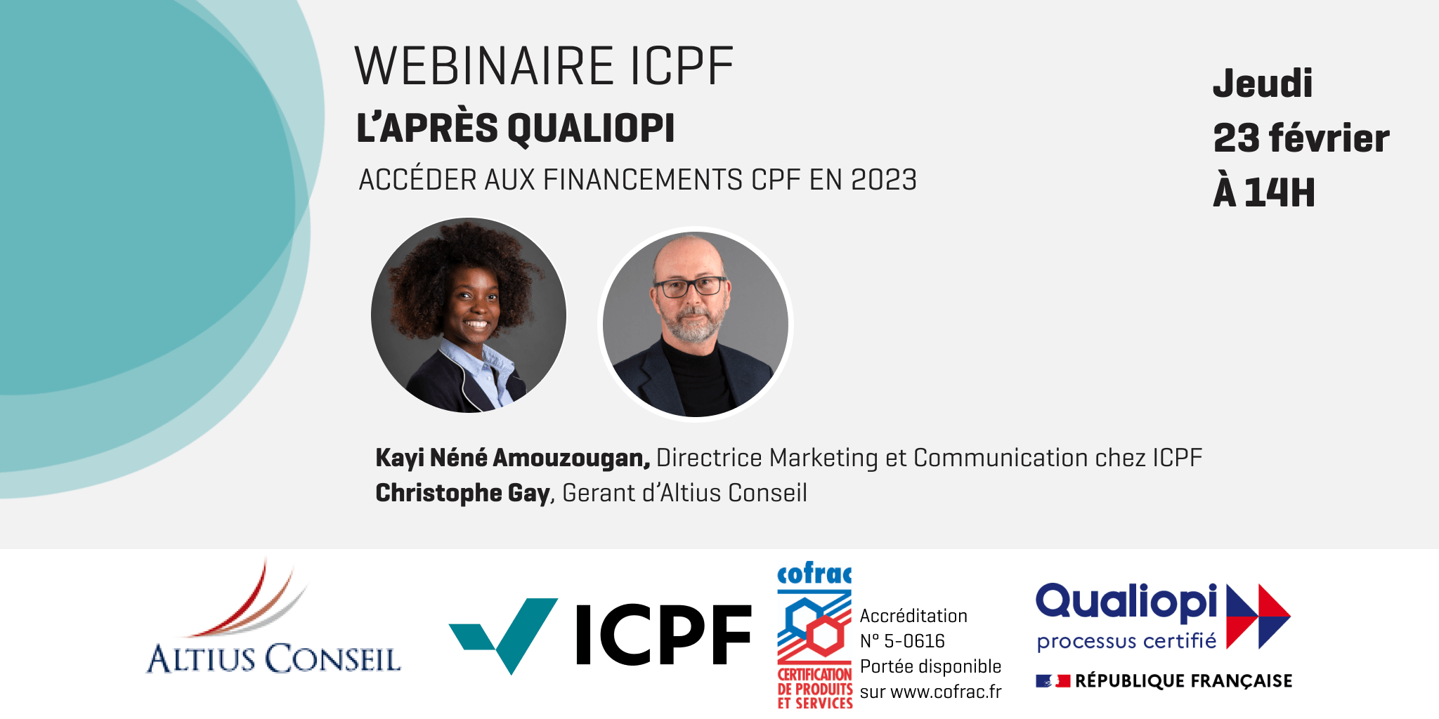 Webinaire Après Qualiopi : Accéder aux financements CPF en 2023