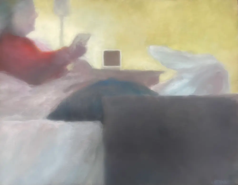 Reading in Bed - Oil