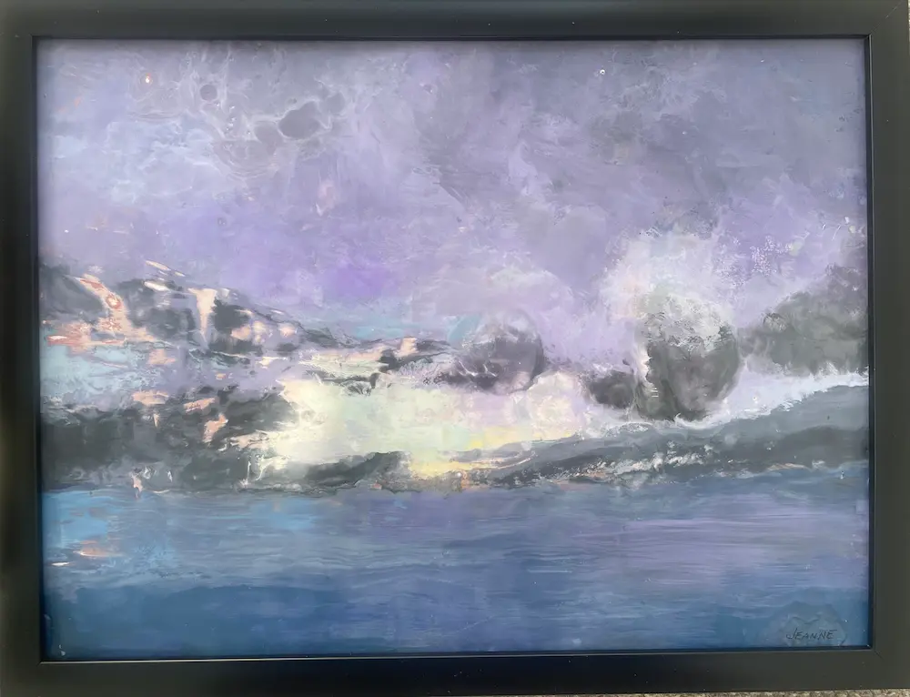 Impending Storm 2 - Encaustic, framed