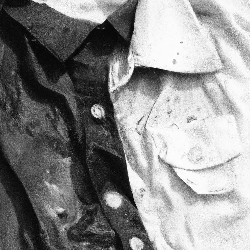 close-up of a stained shirt