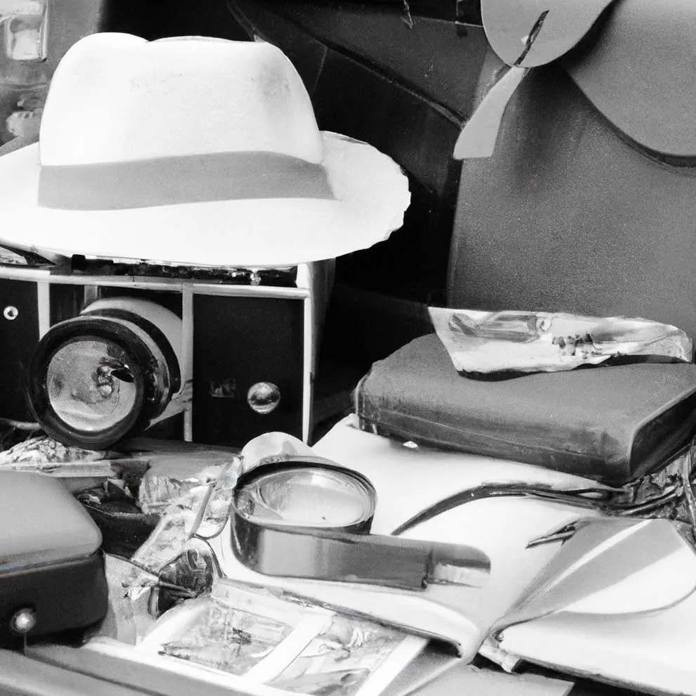 miscellaneous items on a table
