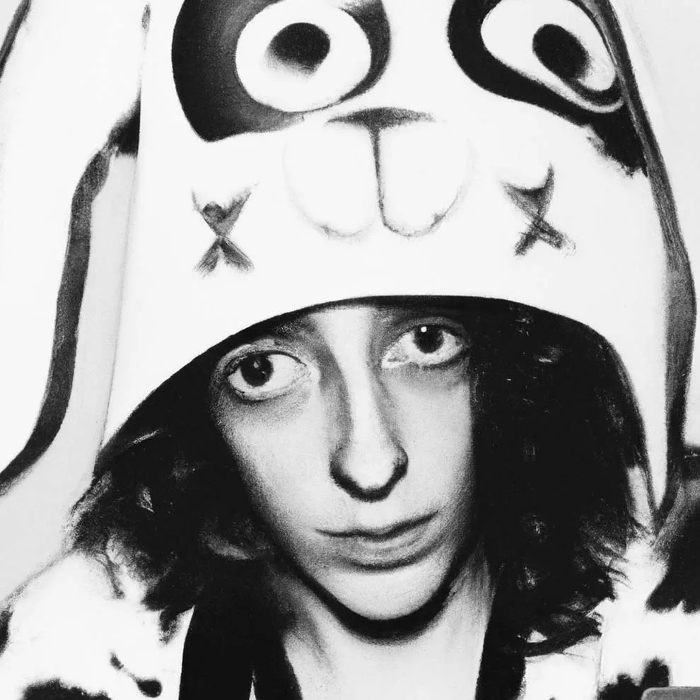 a person wearing an animal onesie garment