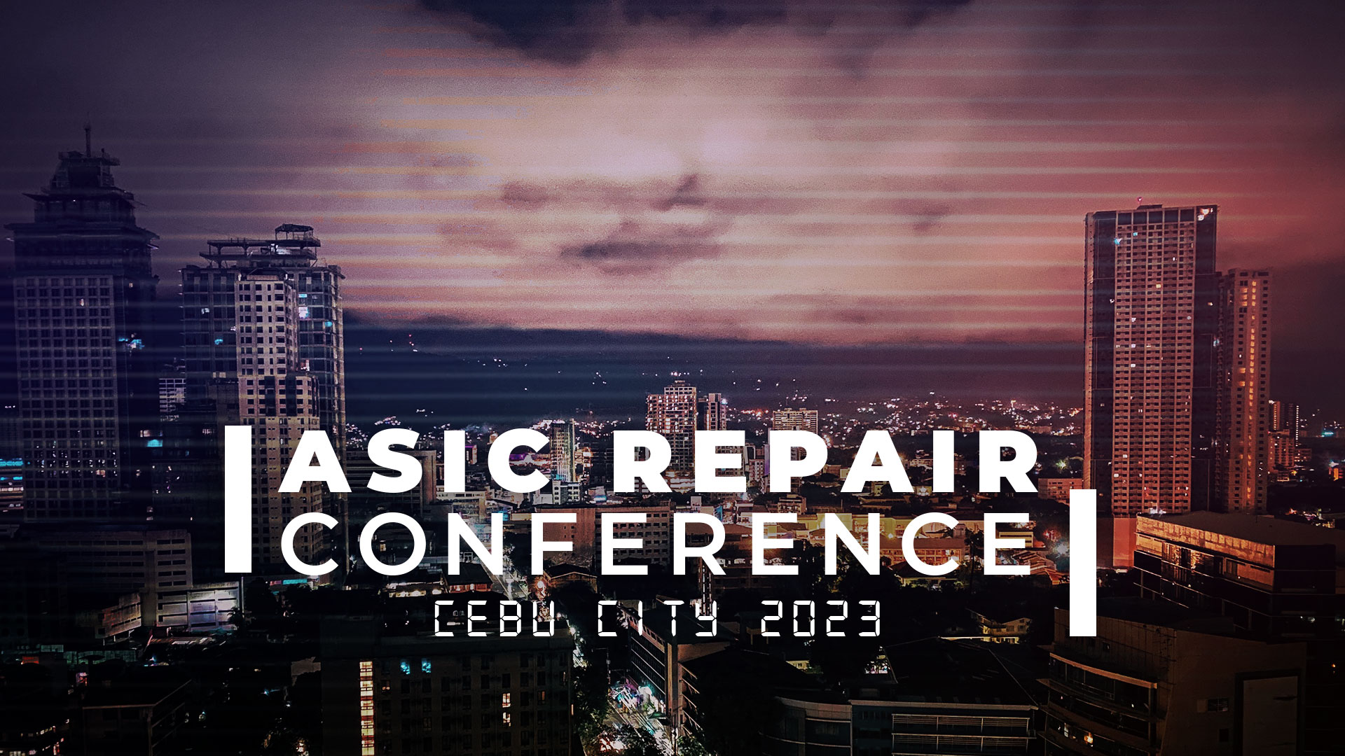 Photograph of Cebu City in the background of Mohawk Energy Advertisement for ASIC Repair Training Camp in the Philippines