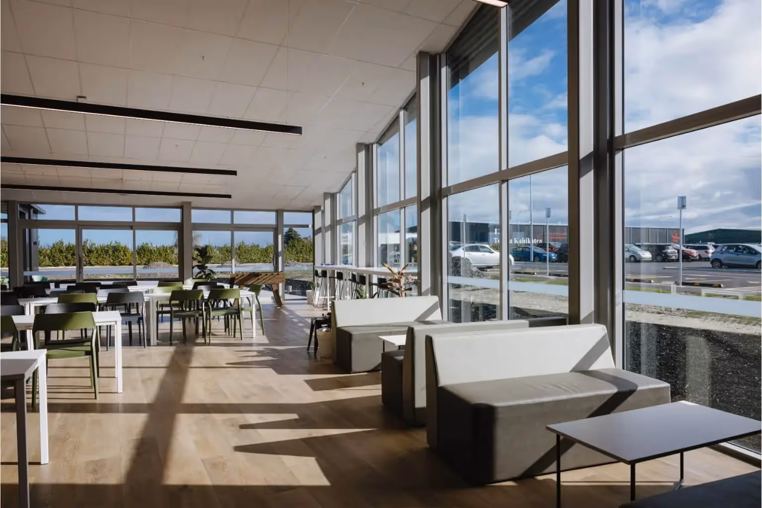 custom seating in office cafe