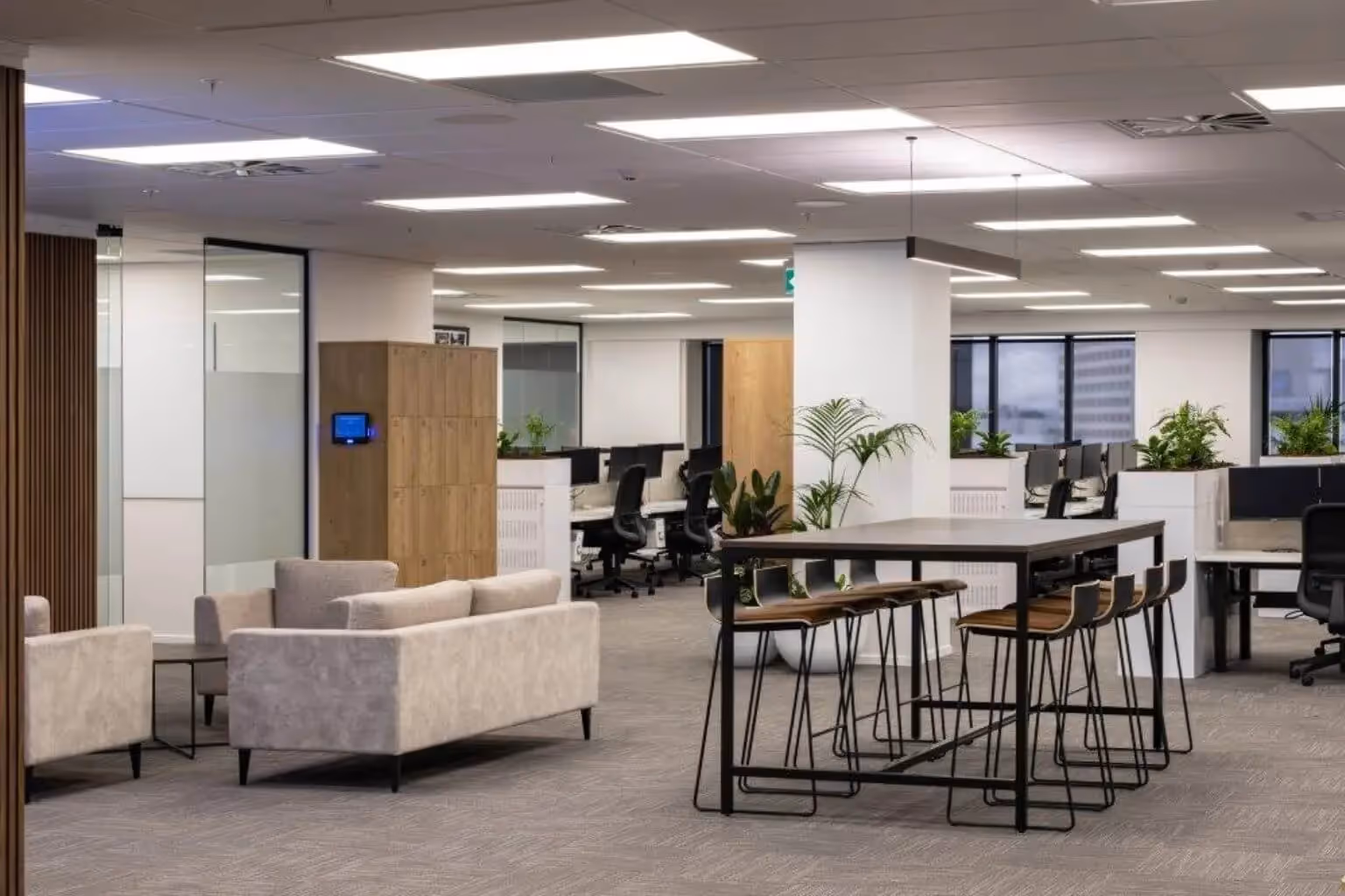 office high table and stools