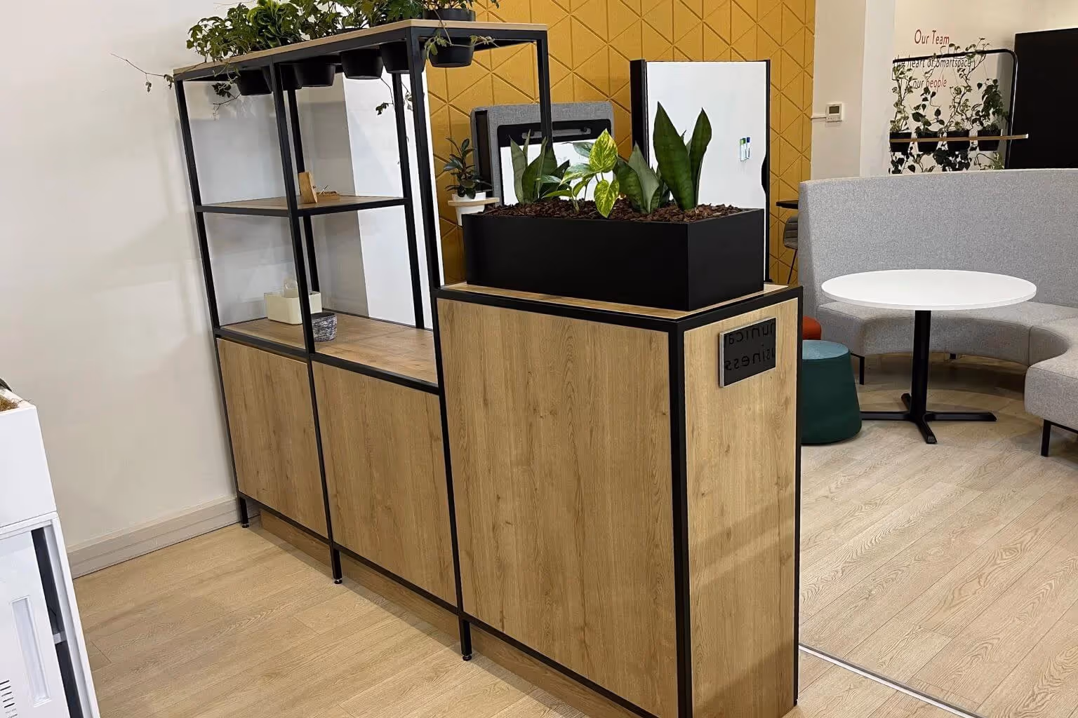 custom storage and plant frame