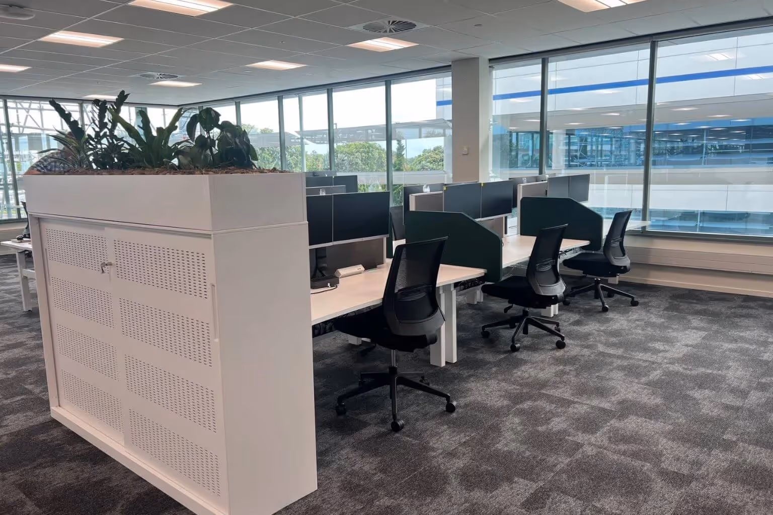 open plan office desks