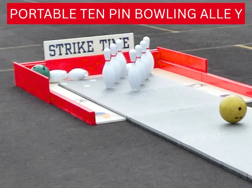 portable ten pin bowling alley for hire