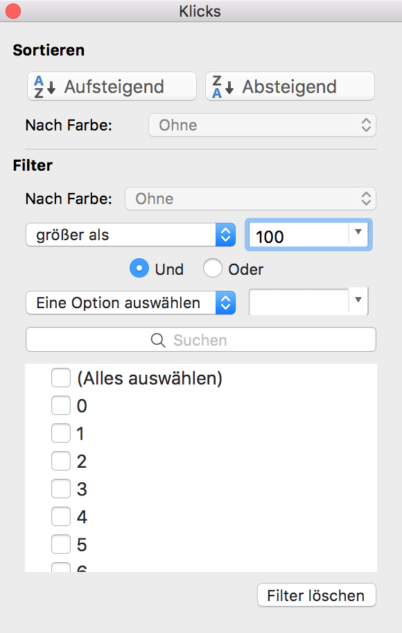 Amazon Advertising Excel Automation - Klicks konfigurieren