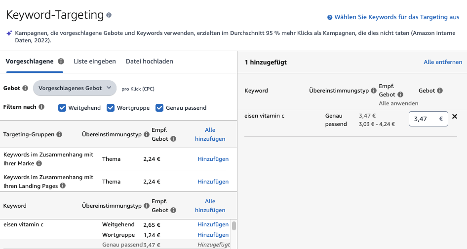 Vorgeschlagene Gebote