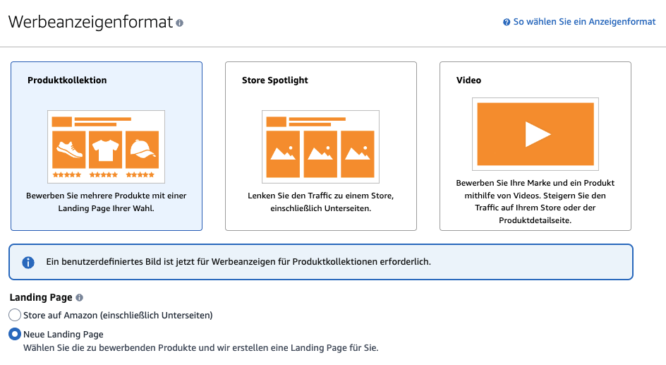 Amazon Sponsored Brands Anzeigenformate