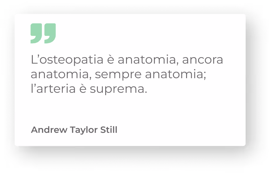 Citazione del padre dell'osteopatia, Andrew Taylor Still