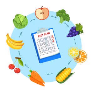 icona nutrizionista, con dieta personalizzata
