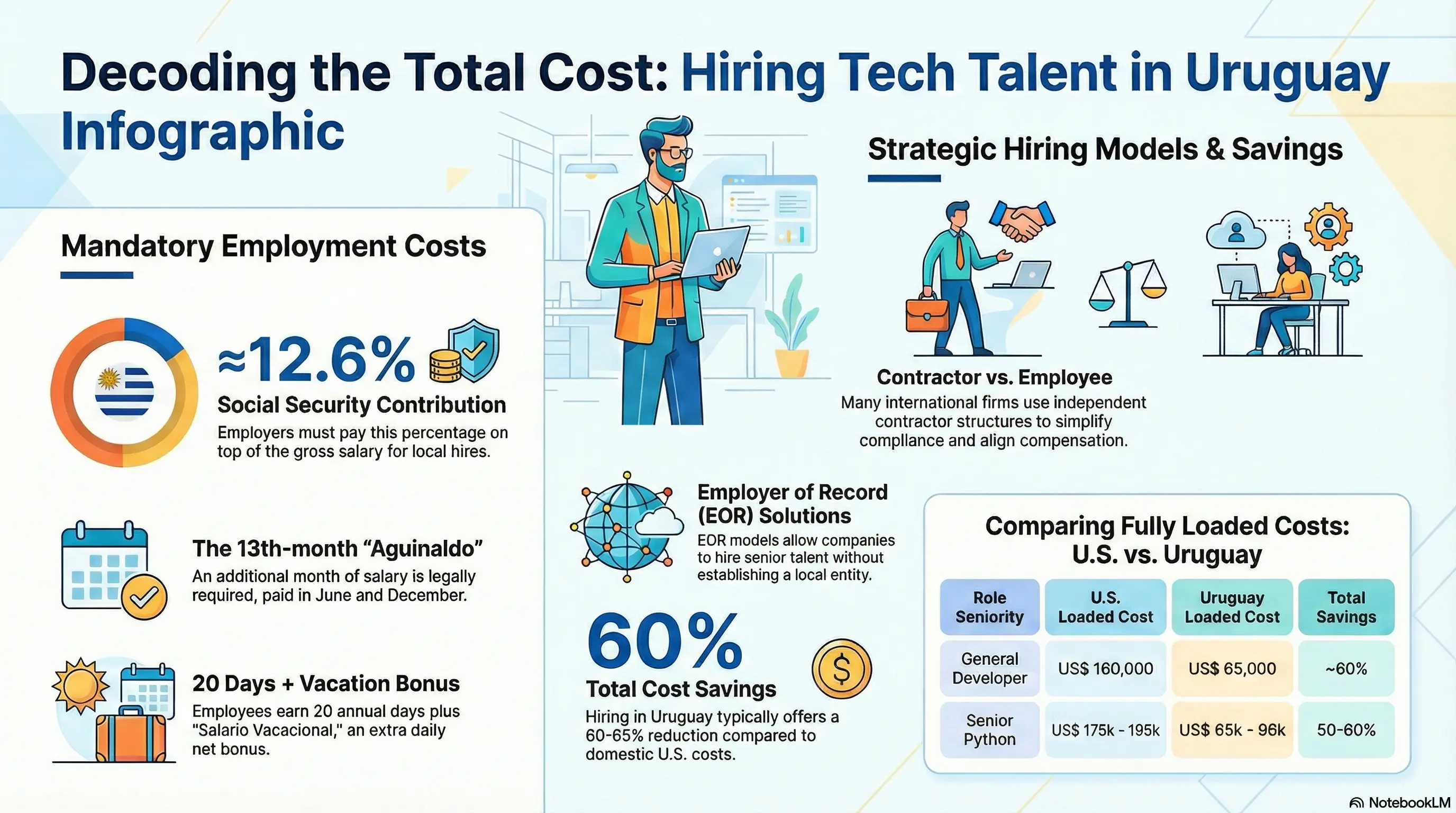 the total cost of hiring in uruguay